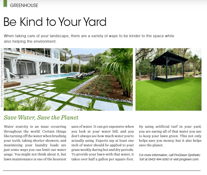 ways to save water - install synthetic turf