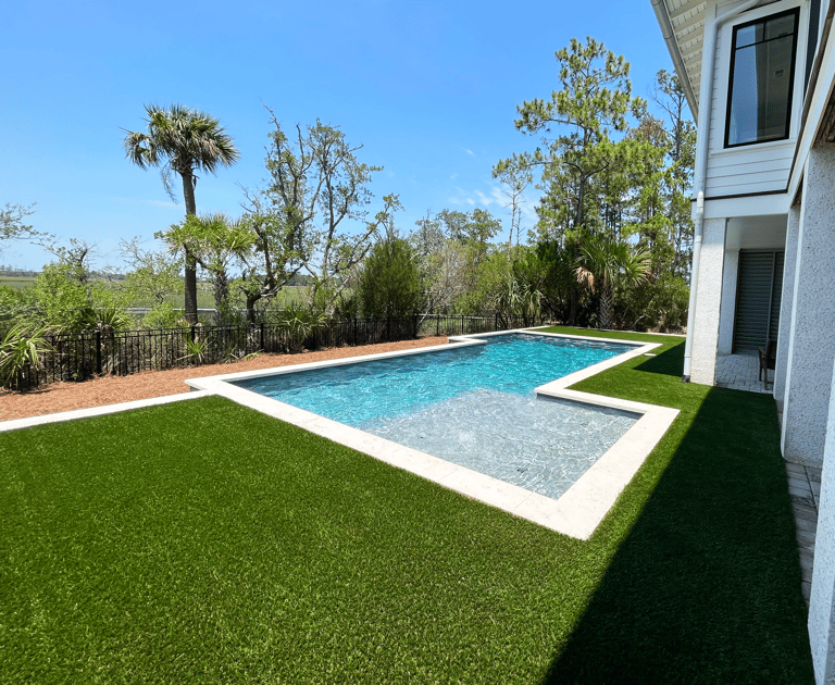 artificial grass pool