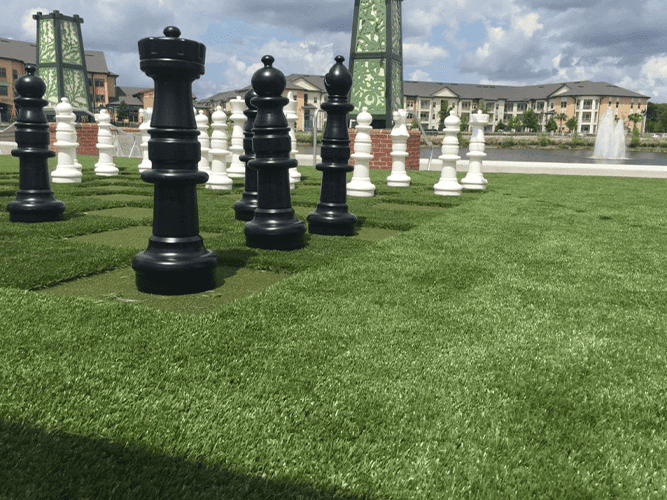 artificial turf chess set