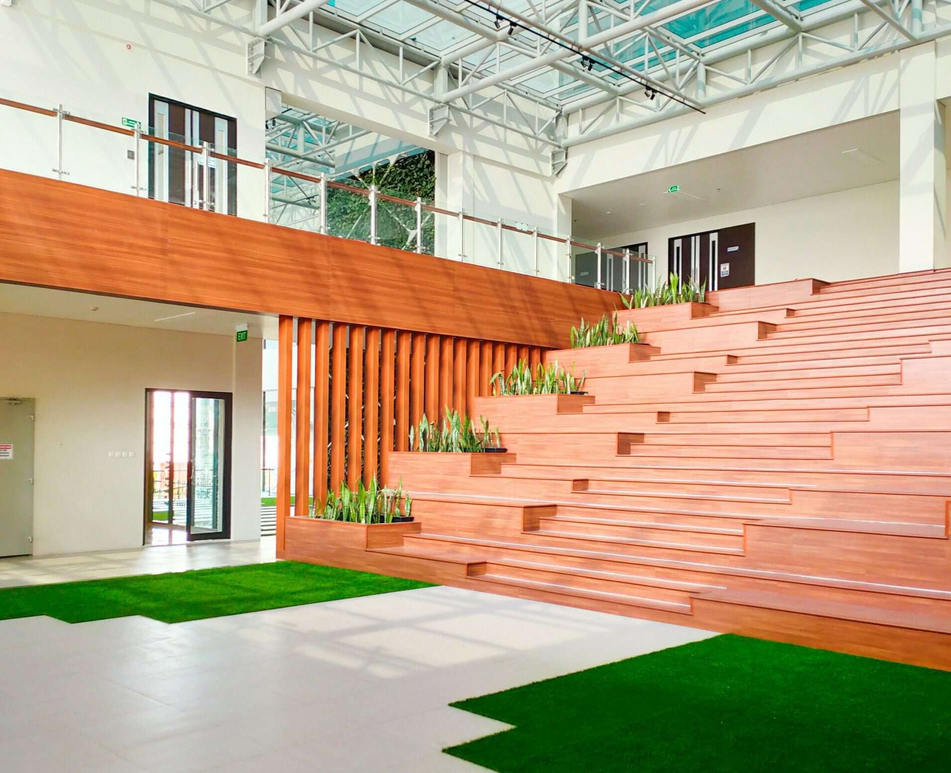 Artificial grass inside