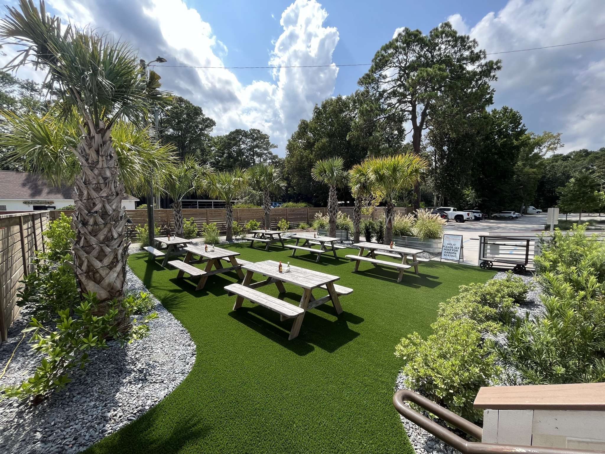 Artificial turf patio