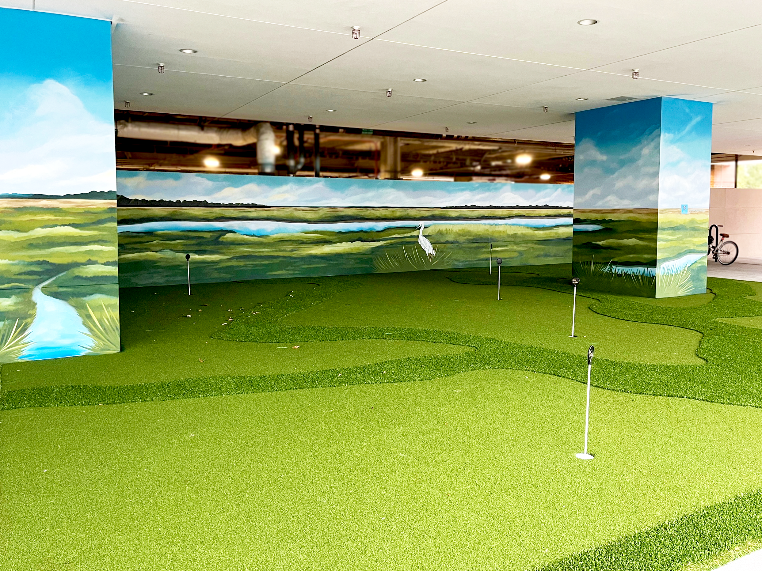 artificial turf putting green at hospital