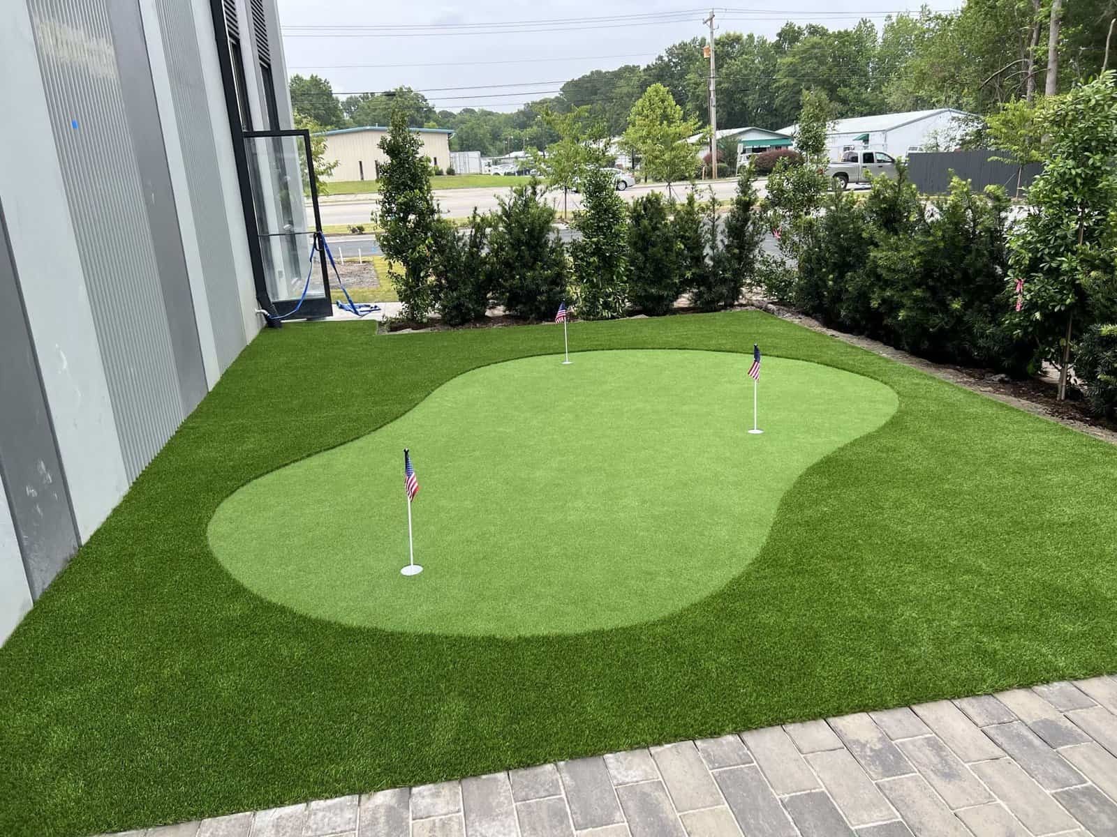Commercial artificial turf putting green scaled