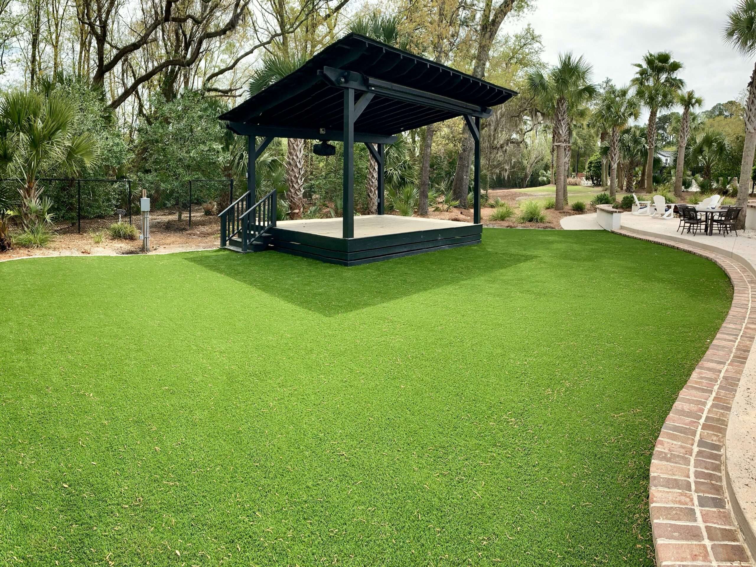 artificial turf at outdoor music venue