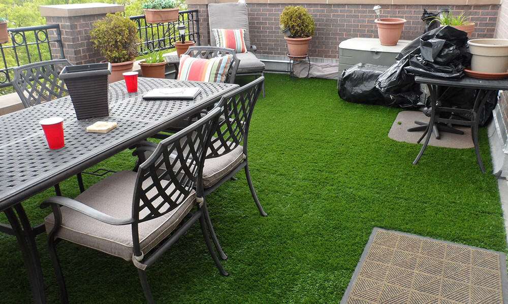 Gallery turf on patio