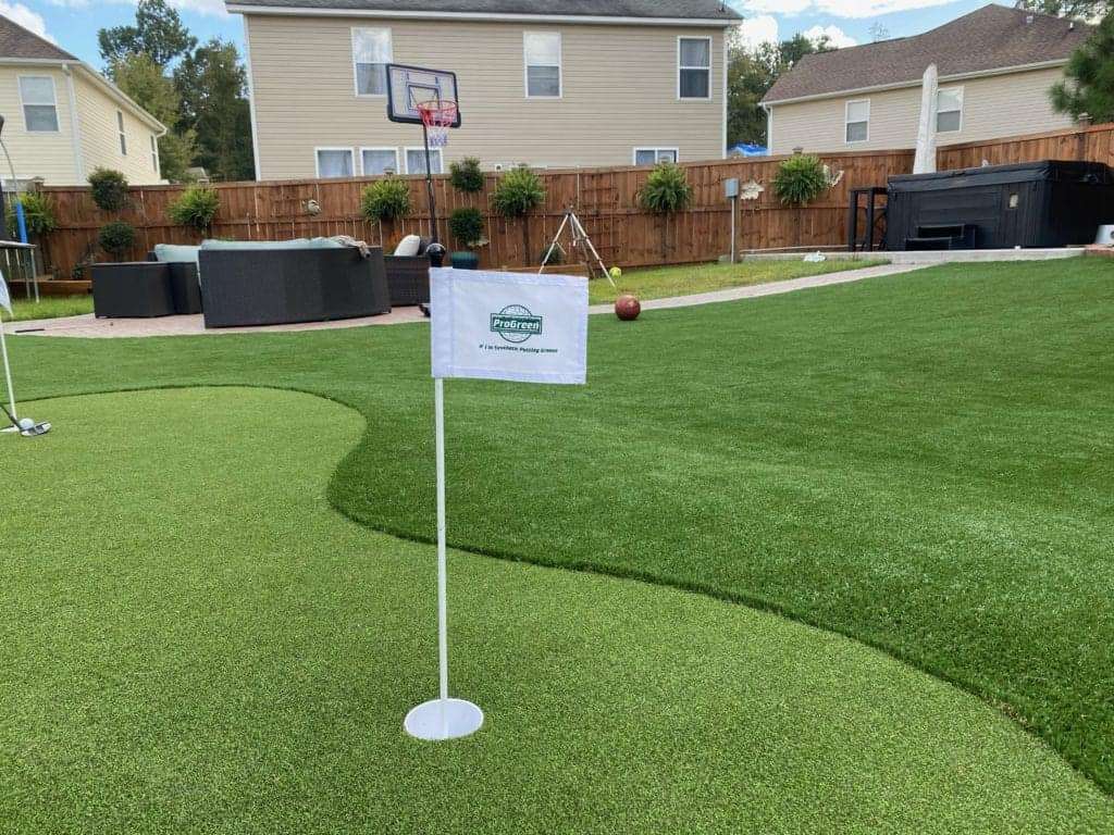 Large backyard putting greens