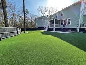 Large artificial lawn in Charleston, SC