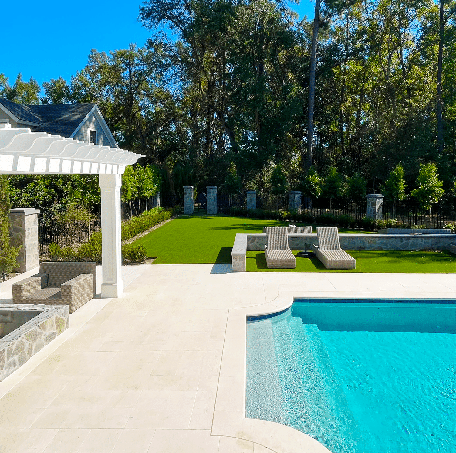 artificial grass pool