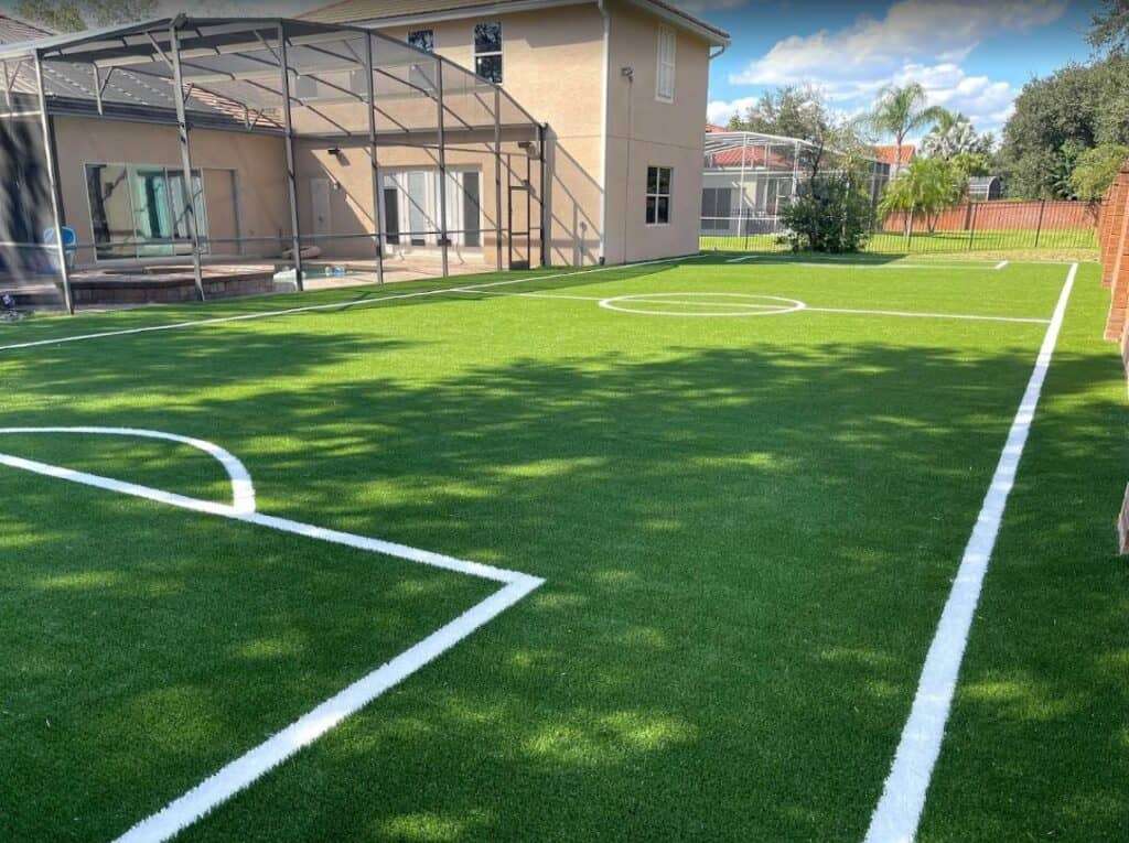 backyard artificial turf soccer field