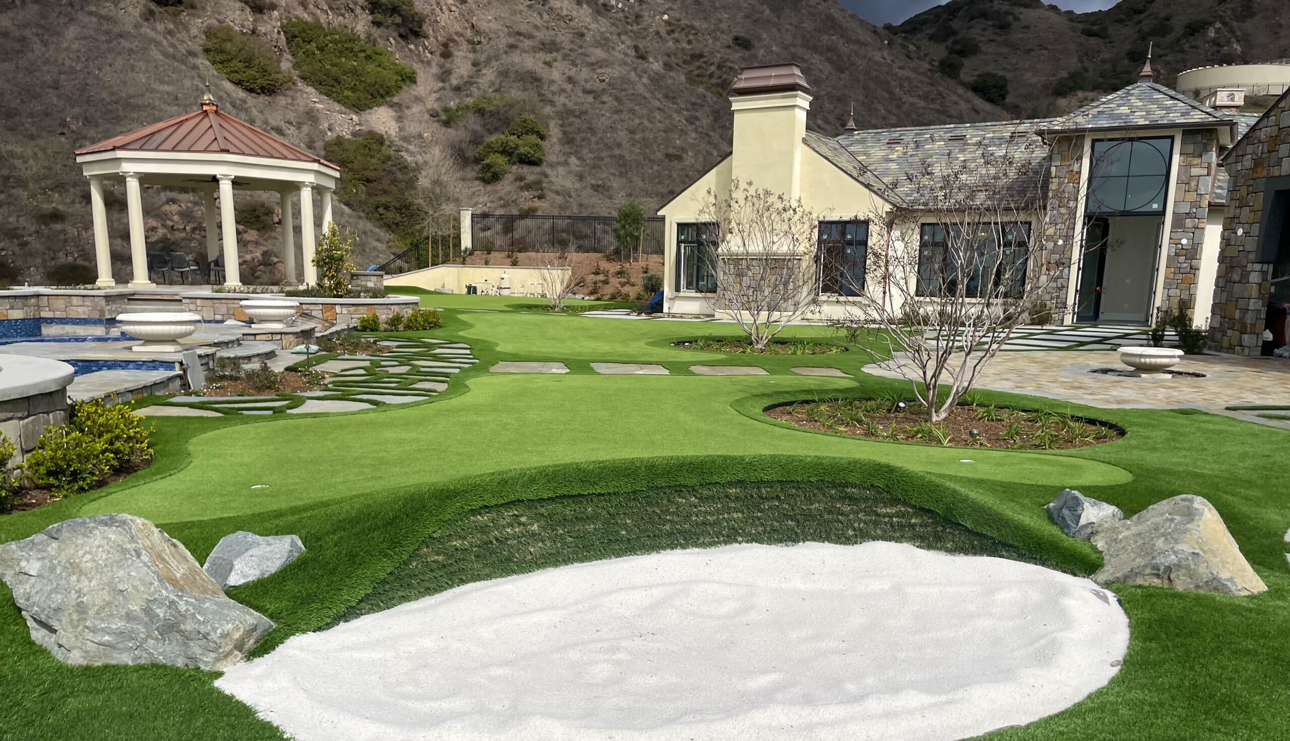 San Dimas backyard putting green