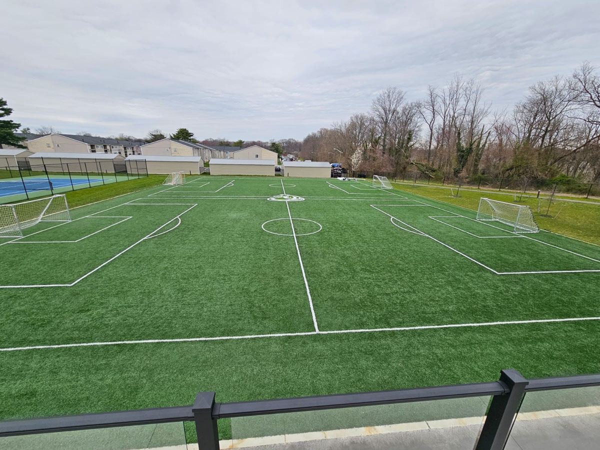 Charlotte soccer field with artificial turf
